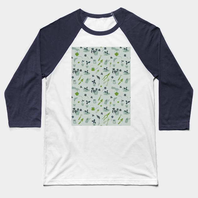 Home gardening pattern Baseball T-Shirt by DanielK